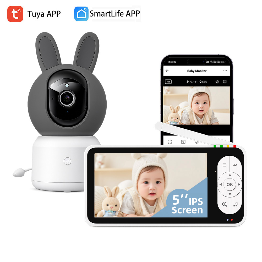 Audio Detect Music - จอภาพ 5 นิ้ว 1080P กล้องวงจรปิดอัจฉริยะ Tuya