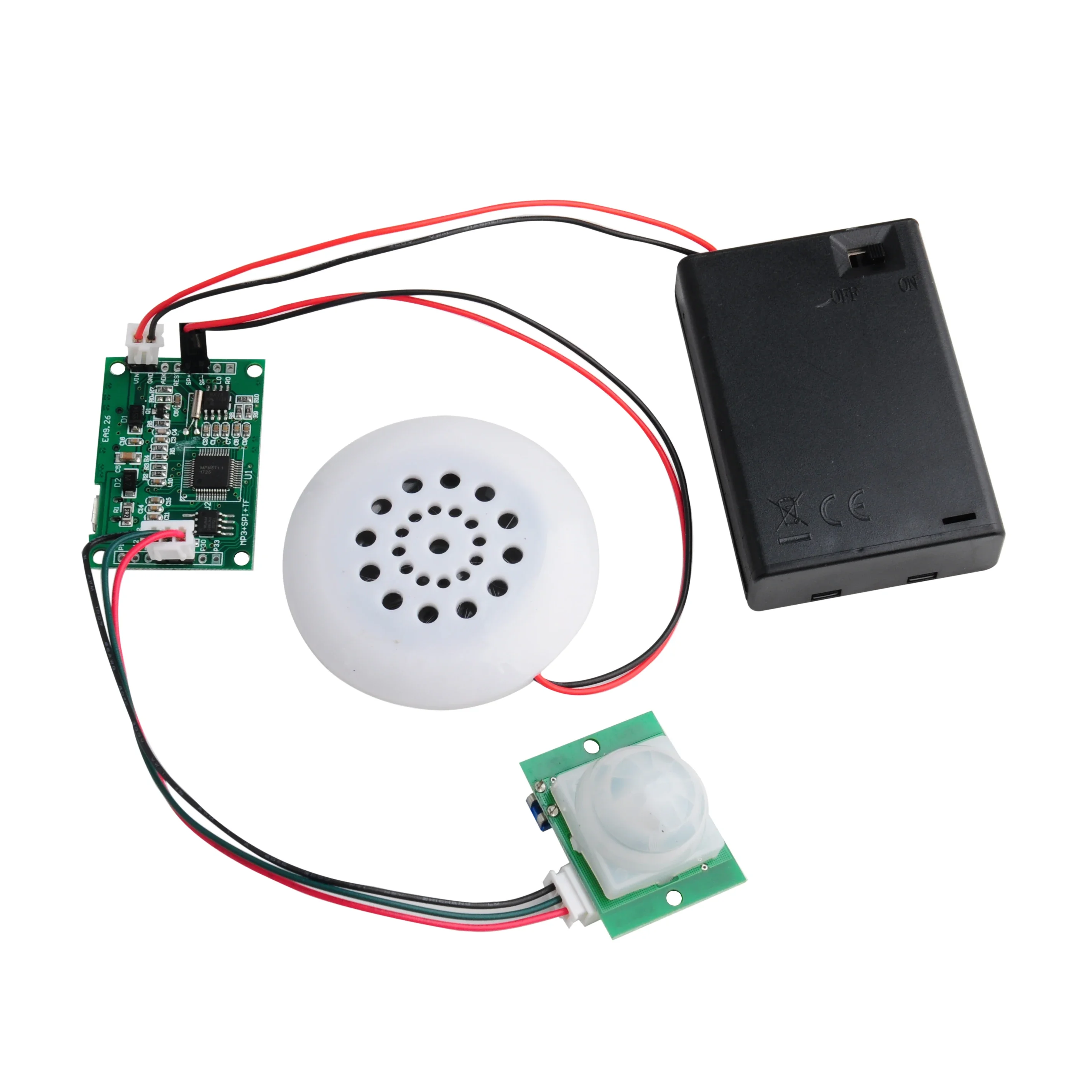 Mp3 Audio Music Download - ชุดโมดูลเสียง MP3 อุปกรณ์ต้อนรับแบบ DIY พร้อมเซ็นเซอร์อินฟราเรดตรวจจับร่างกาย ดาวน์โหลดเพลงผ่าน