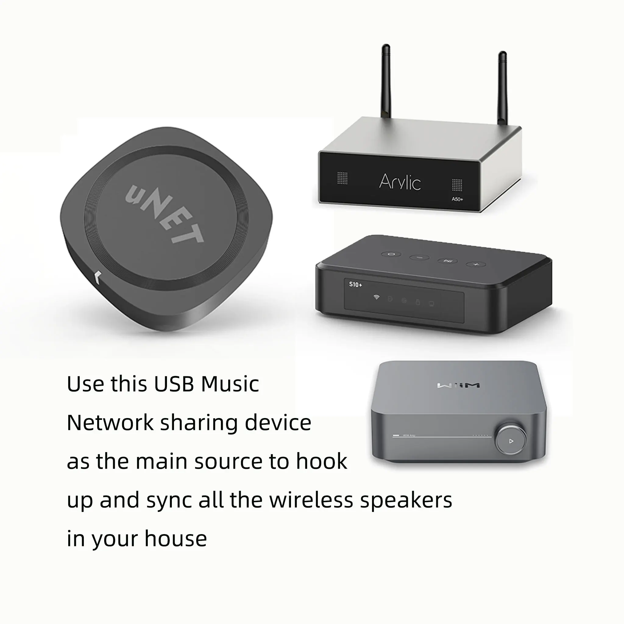Audio Music Network - อุปกรณ์แชร์เพลงผ่านเครือข่าย USB Audiocast uNET ใช้งานได้กับ Wi-Fi
