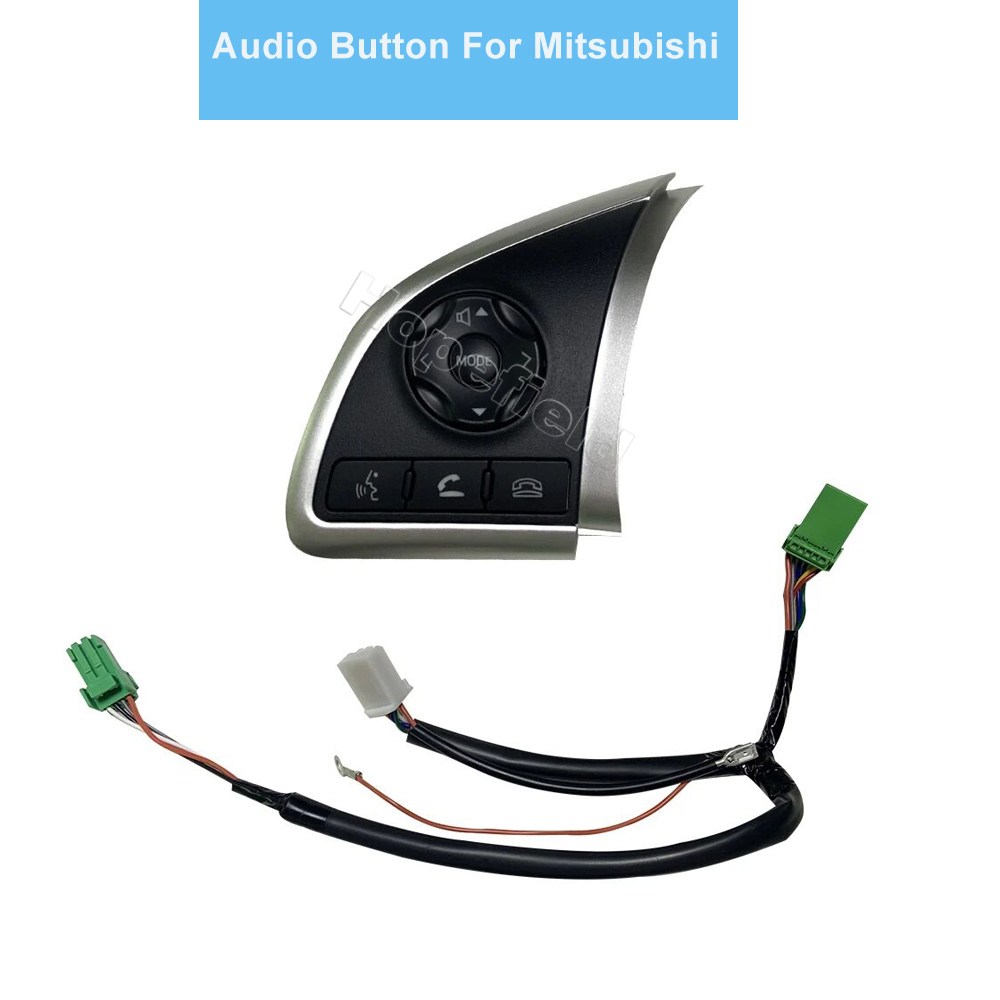 Audio Music Volume - สวิตช์ปรับระดับเสียงปุ่มกดพวงมาลัยรถสายลั่นชัตเตอร์เพลงสำหรับ Mitsubishi Outlander 3 2013-2020 ASX