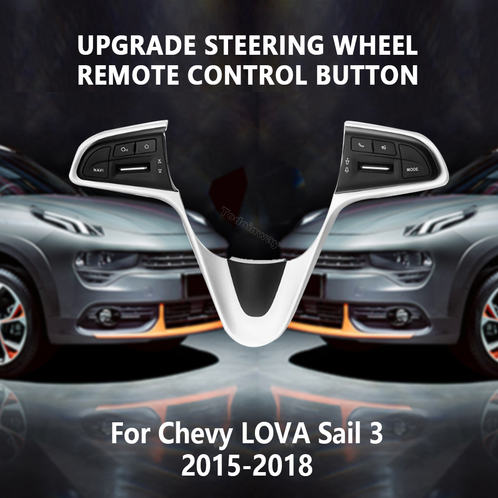 Audio Music Volume - มัลติมีเดียพวงมาลัยปุ่มเสียงสวิทช์วิทยุเพลง GPS นําทางปุ่มสําหรับ Chevrolet Sail 2015-2018