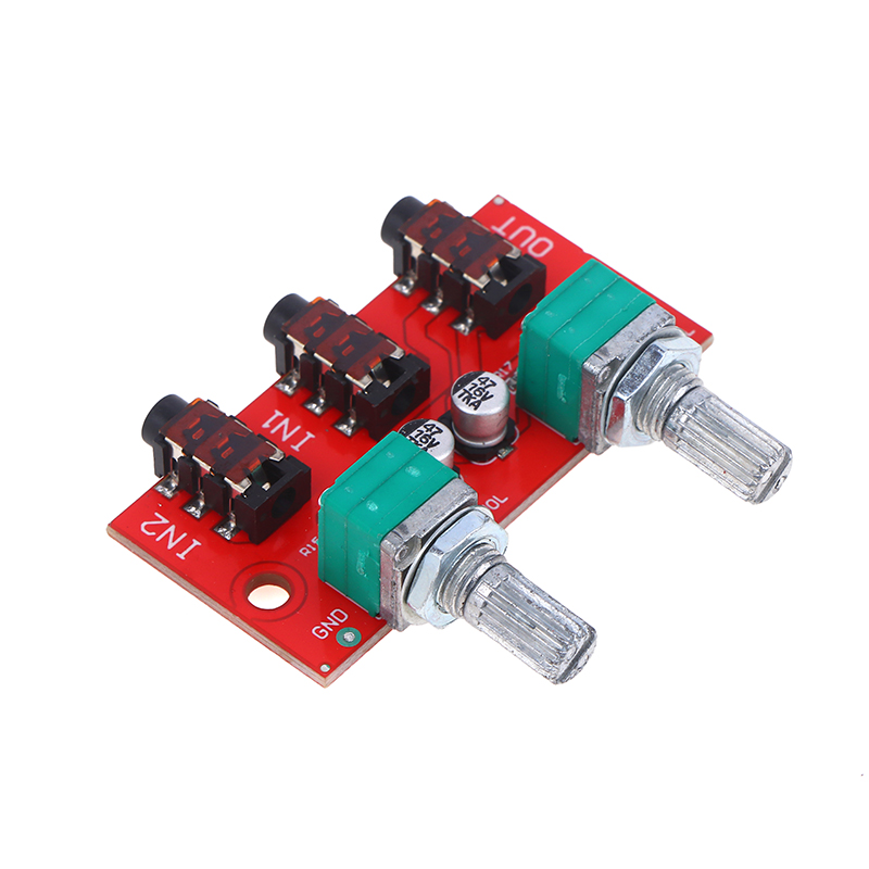 Audio Music Mixer - มิกเซอร์เสียงสเตอริโอแบบพาสซีฟ 2 ช่องสัญญาณ 2 ทางอินพุต 1