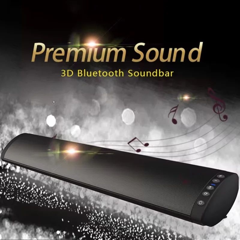 Audio Music Volume - ระบบโฮมเธียเตอร์บลูทูธลำโพงซาวด์บาร์คอมพิวเตอร์ไร้สายซาวด์บาร์3D เซอร์ราวด์ศูนย์ดนตรีพร้อมวิทยุ FM RCA