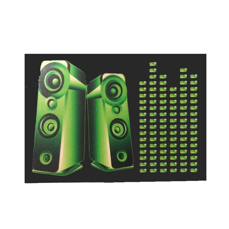 Audio Music Mixer - แผงกระพริบเสียงเพลงเปิดใช้งานแผง El กระพริบไม่มีเสื้อยืดแผงไฟอีควอไลเซอร์ฟอยล์เรืองแสง