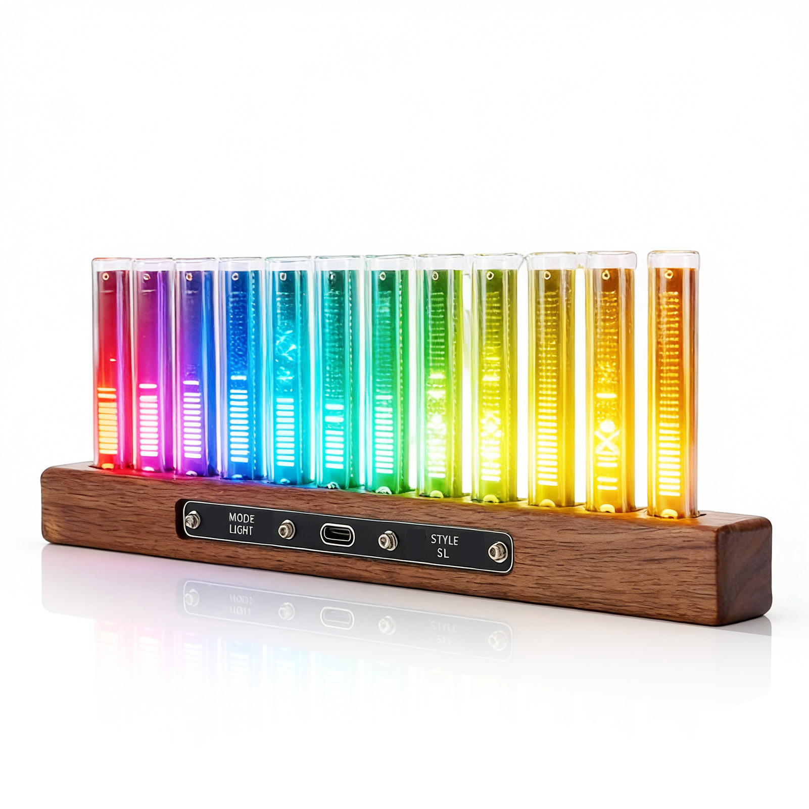 Audio Music Youtube - จอแสดงผลสเปกตรัมเพลง LED เครื่องวิเคราะห์เสียงในบ้าน แถบไฟจังหวะดนตรีความไวสูง พร้อมหลอดไฟ 12