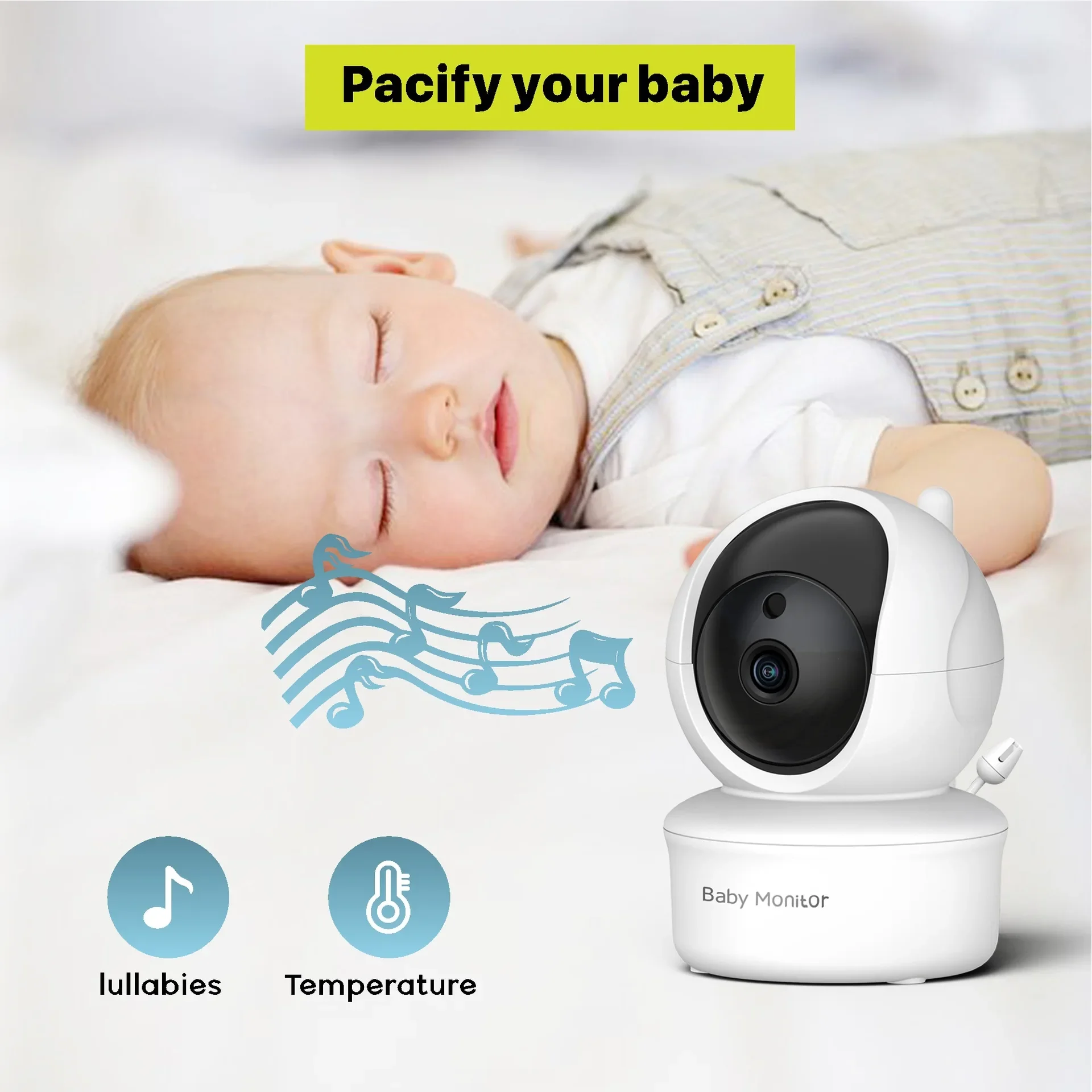 5.0 นิ้ว Video Baby Monitor พร - Audio Music For Video บทวิจารณ์และราคา