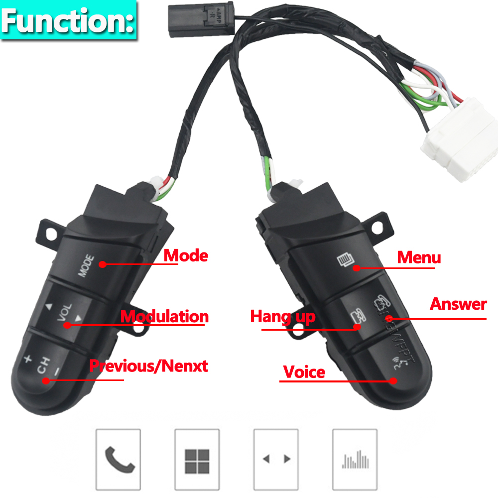 BINGWFPT พวงมาลัยรีโมทคอนโทรลเ - Audio Music Volume บทวิจารณ์และราคา