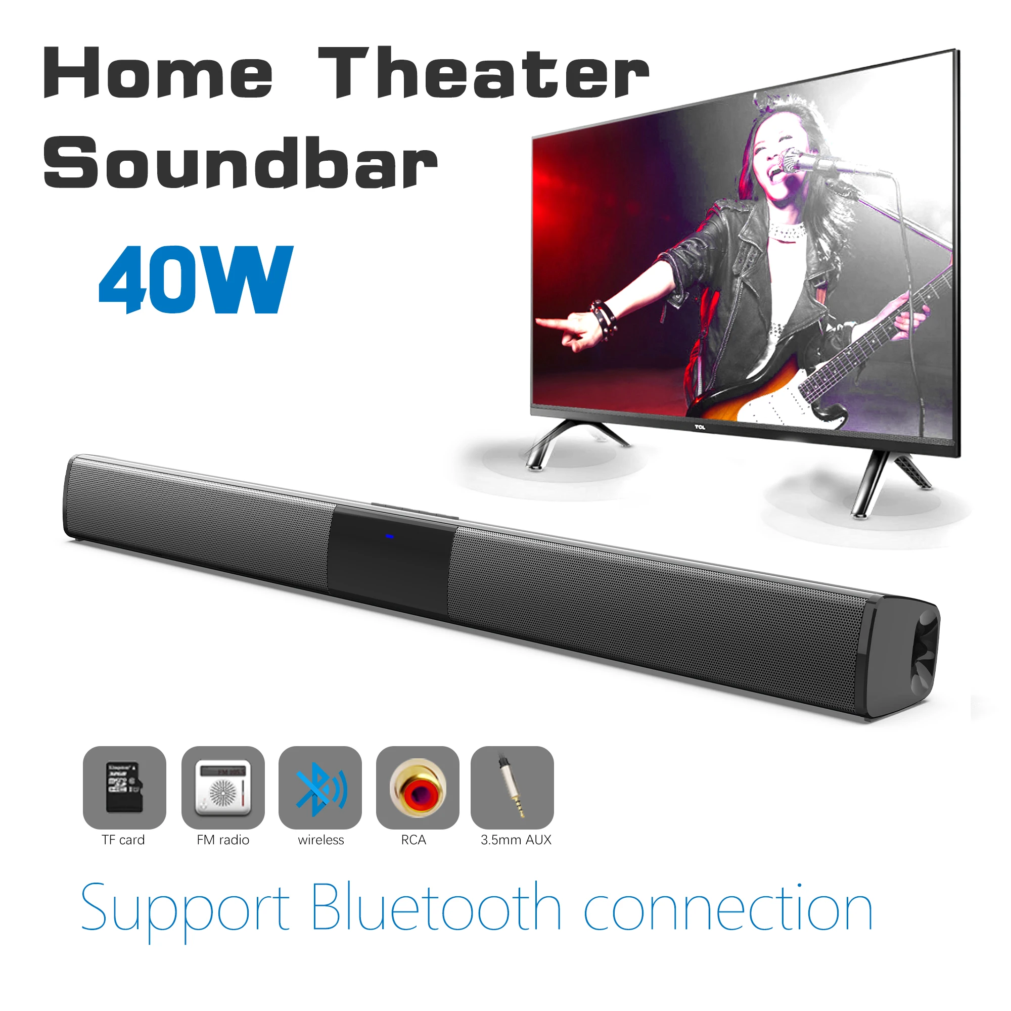 แถบเสียงพลังสูง40W สำหรับทีวีค - Audio Music Volume บทวิจารณ์และราคา