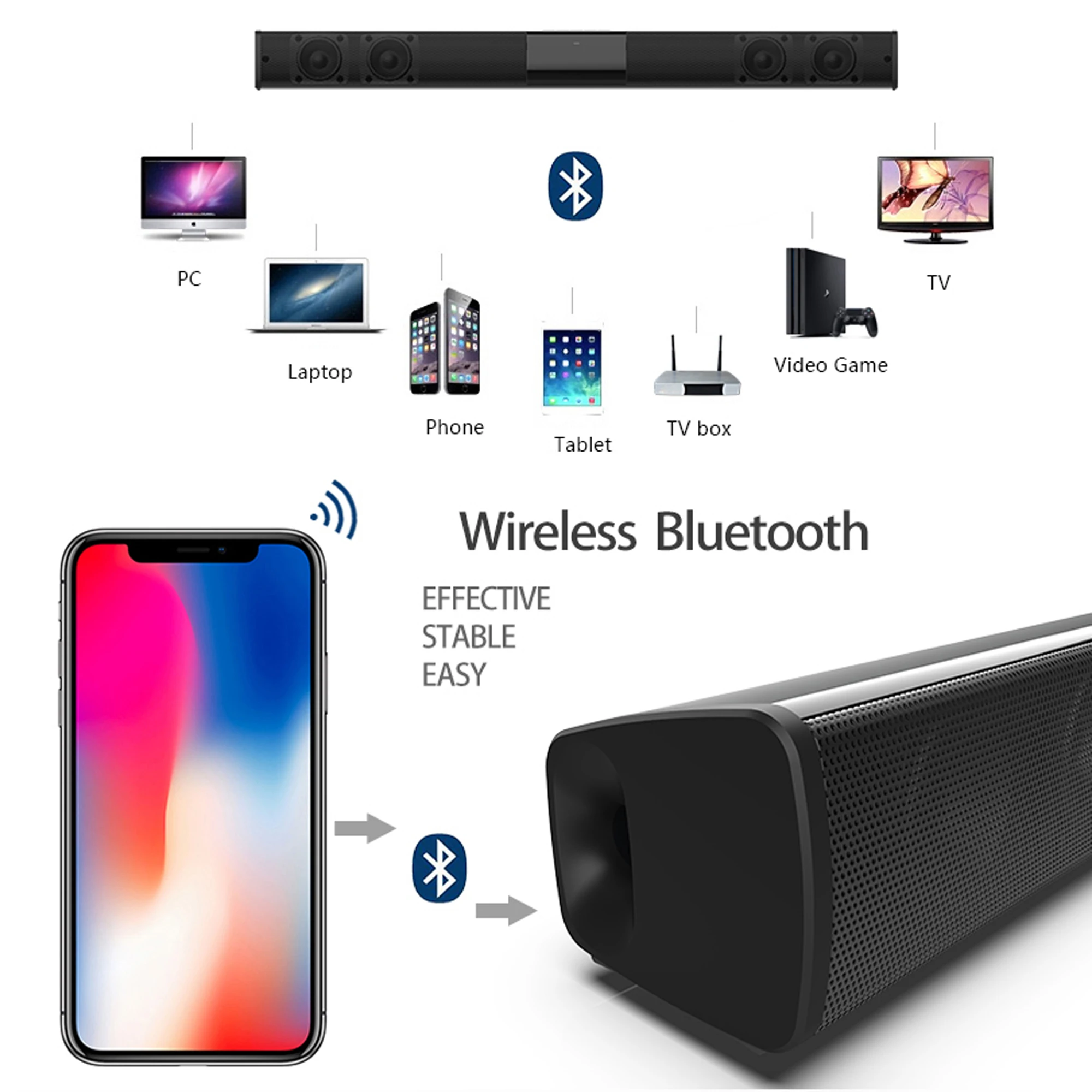 แถบเสียงพลังสูง40W สำหรับทีวีค - Audio Music Volume บทวิจารณ์และราคา