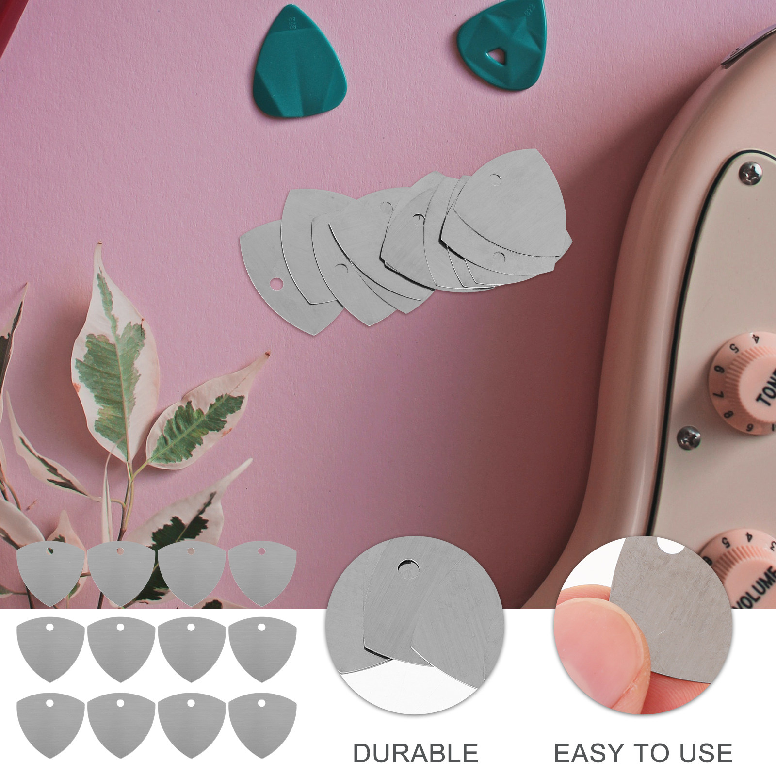 ปิ๊กกีตาร์สแตนเลส 12 ชิ้น ผิวเ - Electric Guitar Pick Pack บทวิจารณ์และราคา