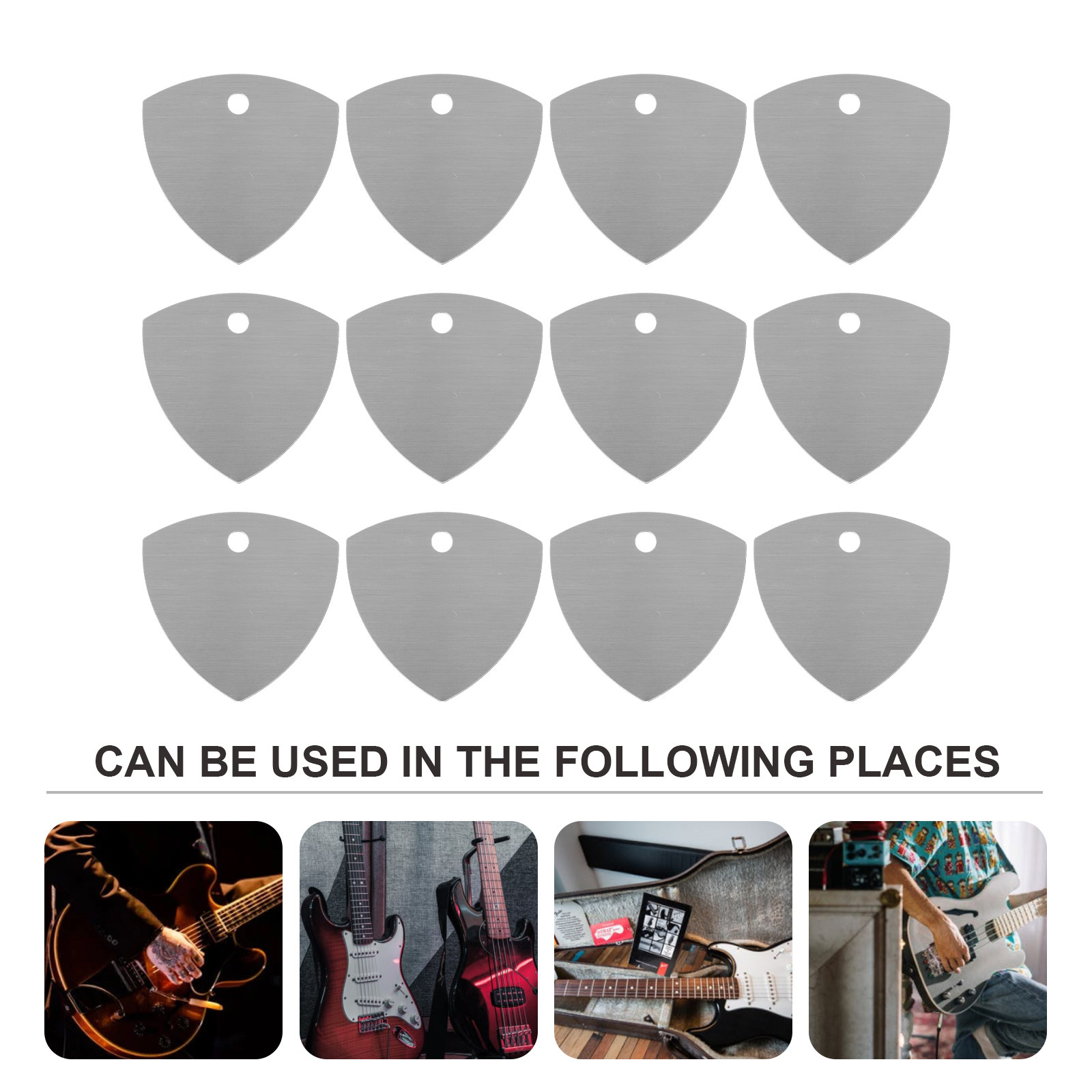 ปิ๊กกีตาร์สแตนเลส 12 ชิ้น ผิวเ - Electric Guitar Pick Pack บทวิจารณ์และราคา