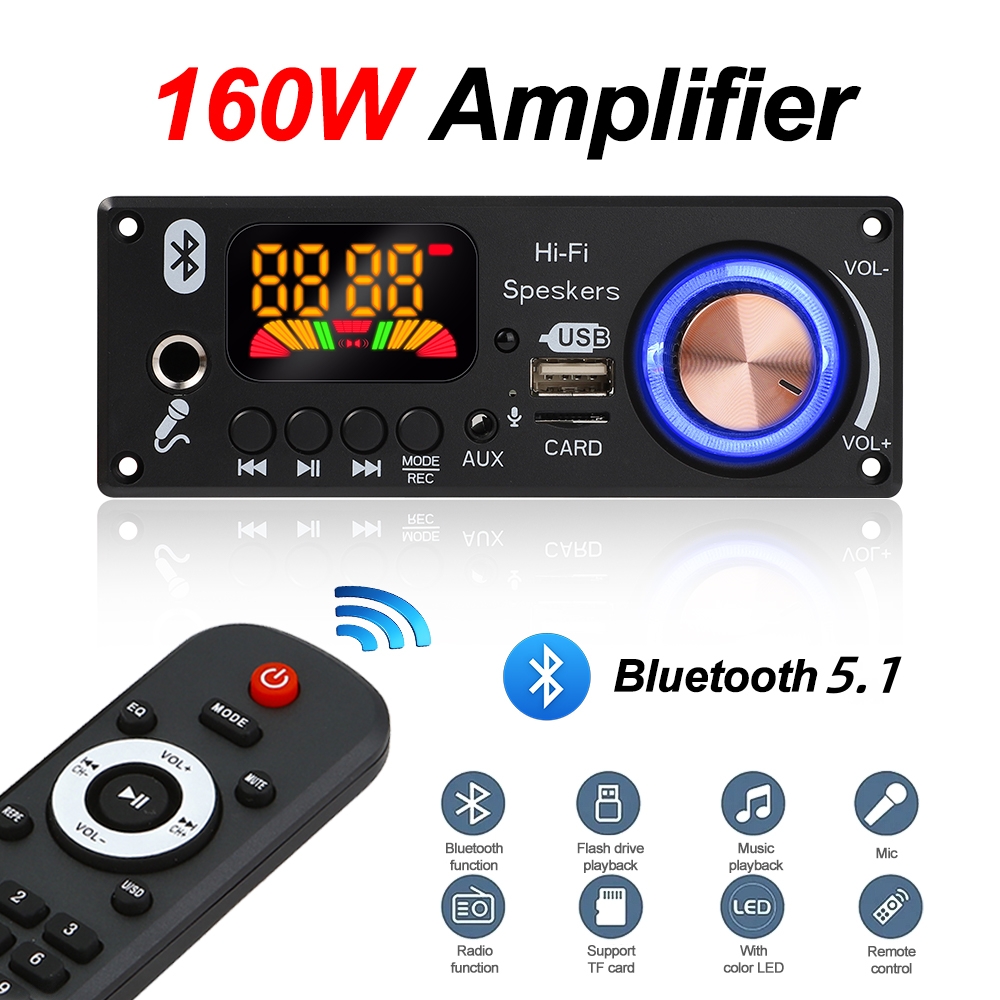 เครื่องขยายสัญญาณ5.1บลูทูธ160W - Audio Music Volume บทวิจารณ์และราคา