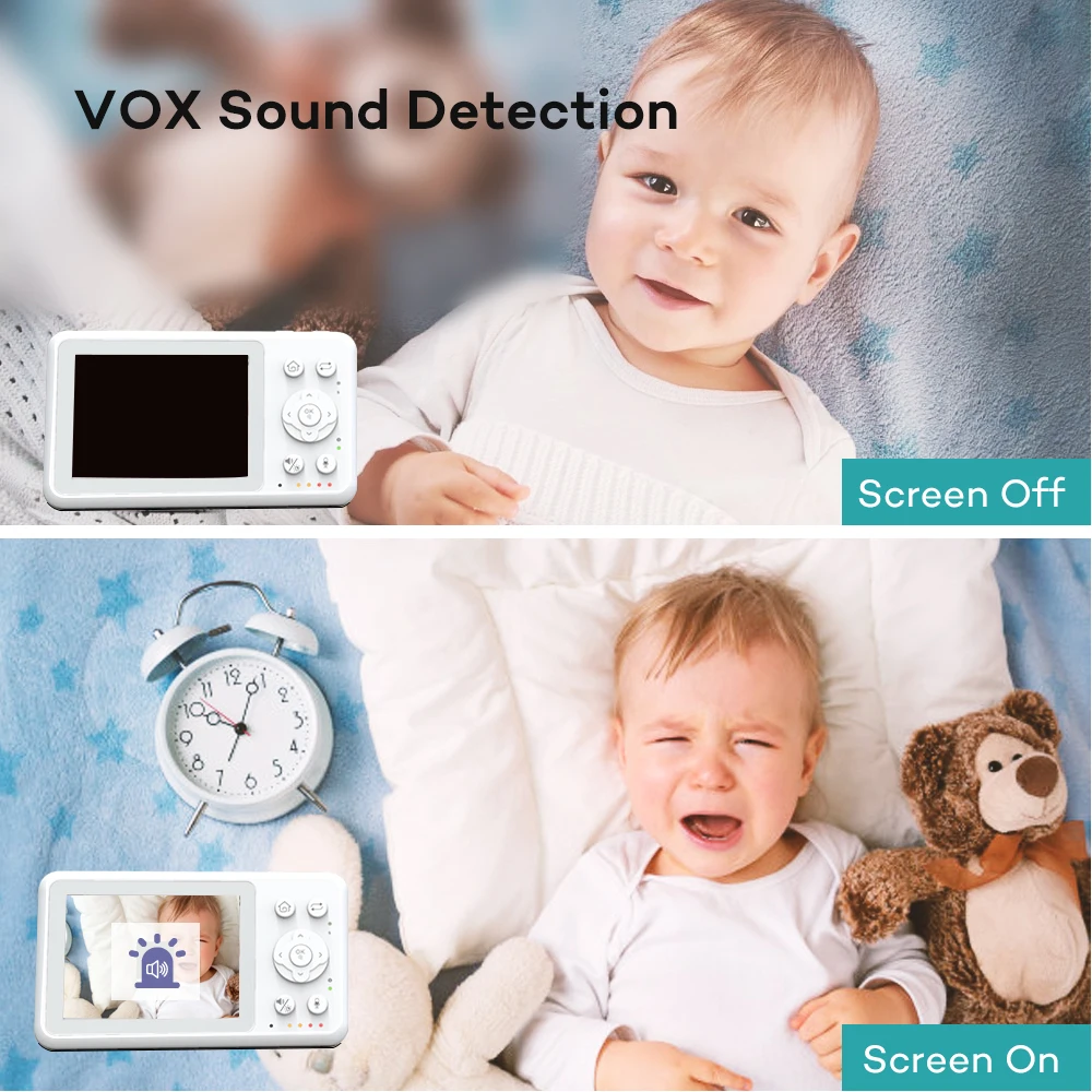 จอ LCD วิดีโอเบบี้มอนิเตอร์ 3. - Audio Detect Music บทวิจารณ์และราคา