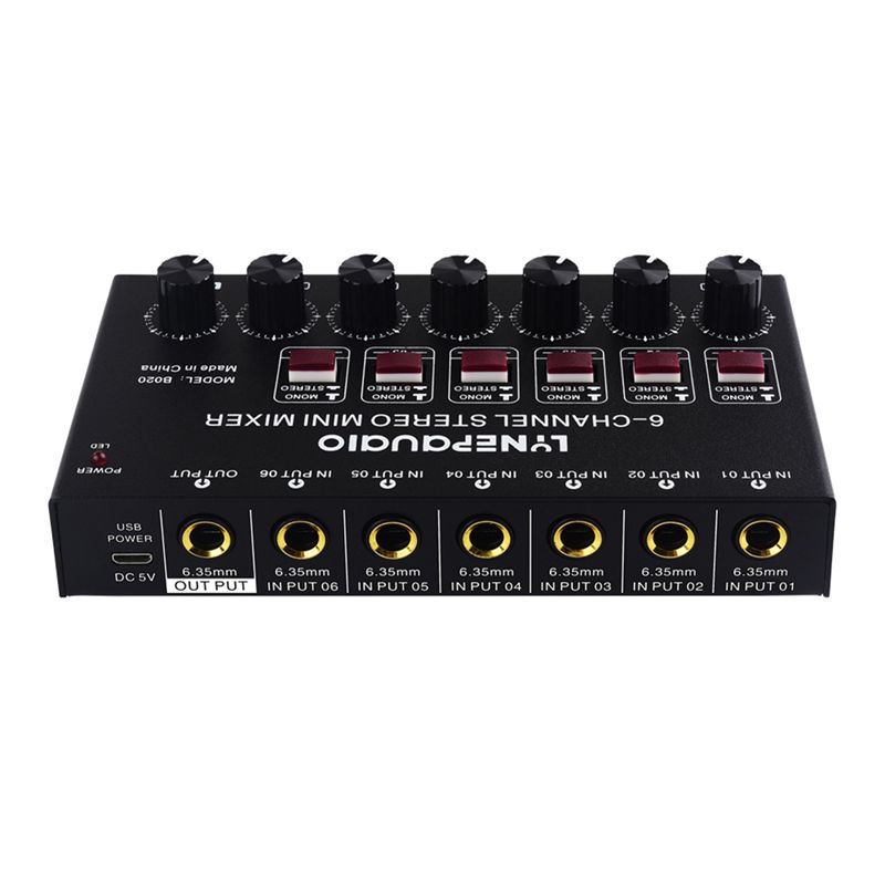 มิกเซอร์เสียงสเตอริโอ 6 ช่อง ร - Audio Music Mixer บทวิจารณ์และราคา